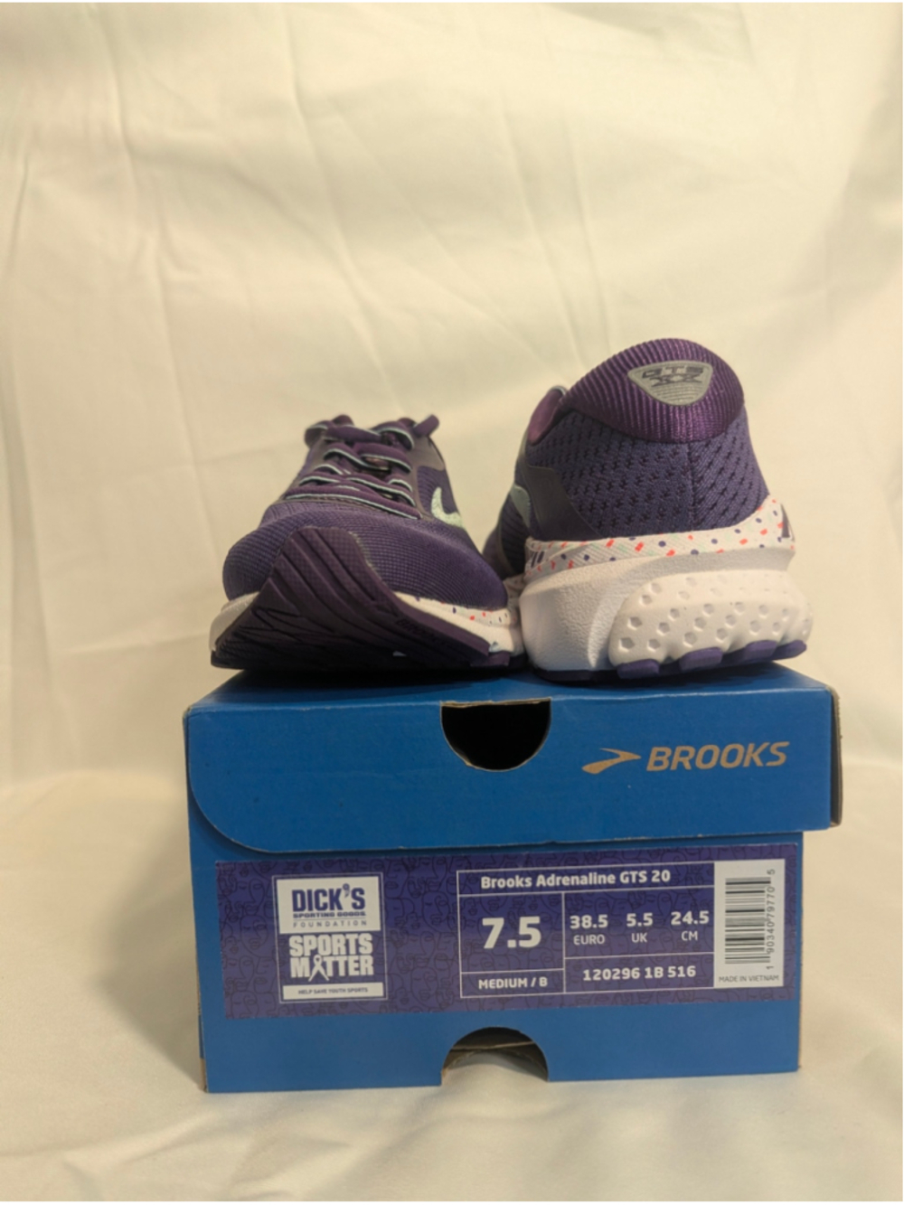 Brooks Adrenaline GTS 20 Athletic Shoes NIB Size 7.5 Purple - Picture 9 of 9
